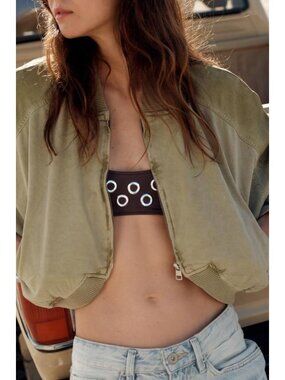 ZARA WASHED EFFECT BOMBER JACKET